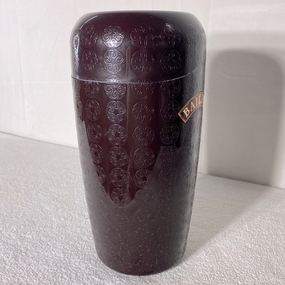Vintage Baileys Brown Plastic Insulated Ice Bucket Bottle Cooler With Lid - Picture 12 of 12